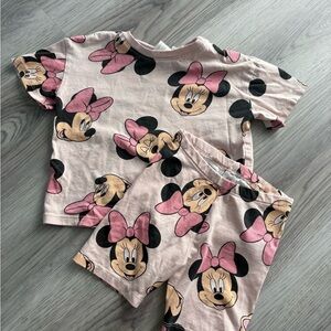 Disney Minnie Mouse Pink and Black Kids Set